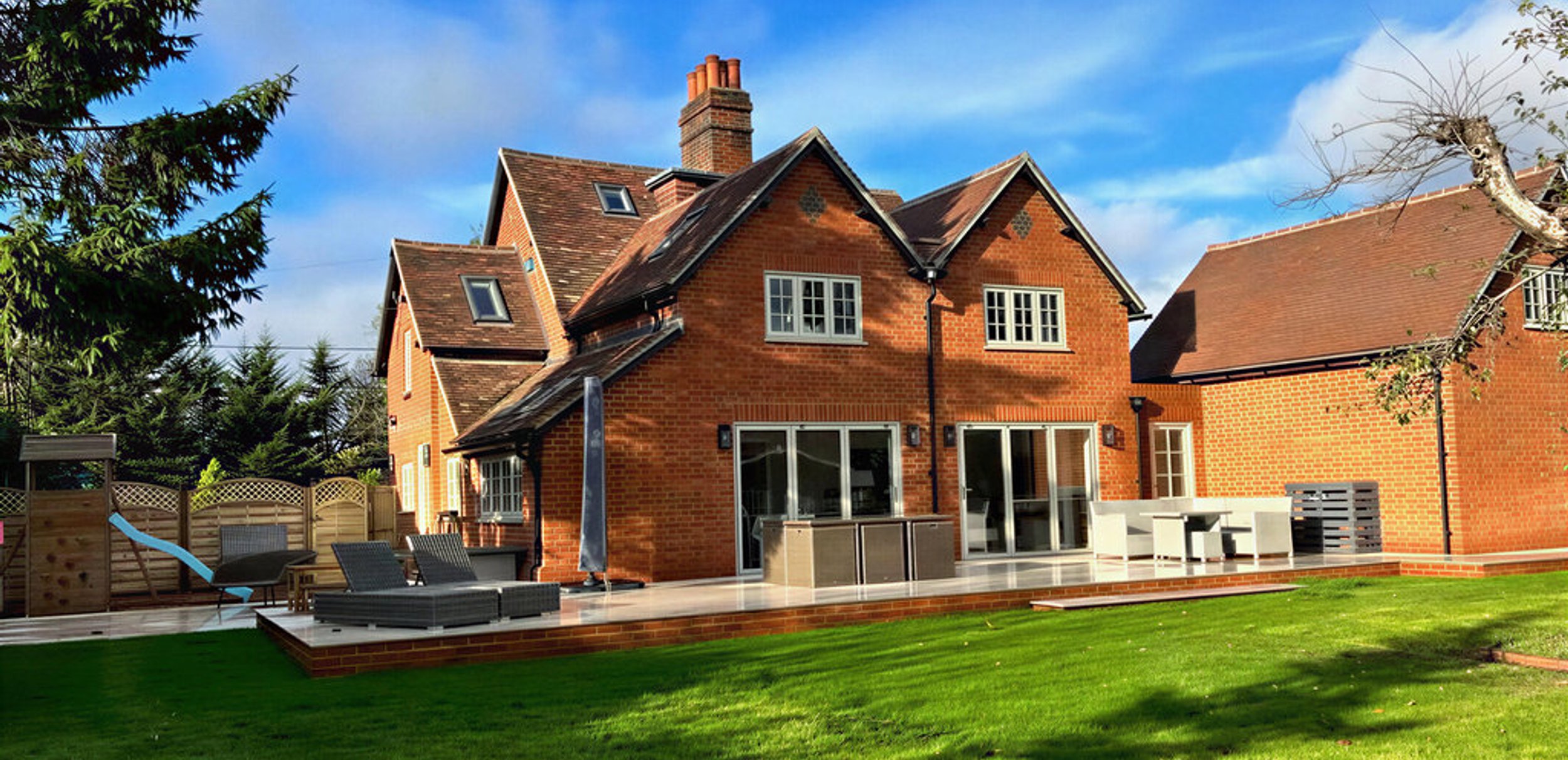 Rear exterior and patio of a Westview Homes home